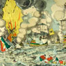 Combattimento navale di Lissa. 20 luglio 1866, seconda metà del XIX secolo, Museo Centrale del Risorgimento di Roma
