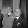 Oronzo Reale e Cino Macrelli ad una riunione del Partito Liberale