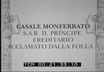 A Casale Monferrato omaggio del principe ...