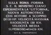 Sulla Roma-Formia S.E. Ciano esperimenta ...