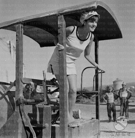 Stefania Sandrelli Sopra Una Schiaccia Sassi Sulla Spiaggia Durante La 
