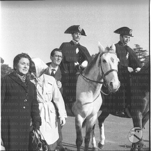 Il set del film Il carabiniere a cavallo Mediateca Roma