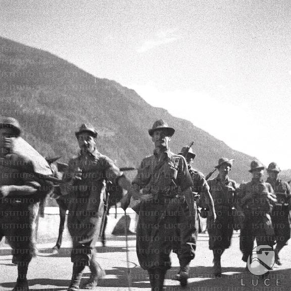 Montgeninevro mountain pass marching along a valley