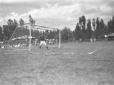 Partita di calcio in un campo sportivo ad Addis Ab ...