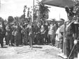 Cerimonia militare alla presenza di Graziani