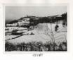 Veduta panoramica di un paese innevato