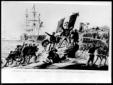 Una stampa raffigura lo sbarco di Garibaldi e dei  ...