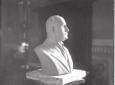 Il busto scolpito di Mussolini
