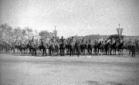 Mussolini a cavallo durante la parata