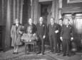 Mussolini con cinque ospiti nel Salone d ...