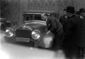 Mussolini in un padiglione del salone