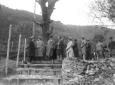 La delegazione in visita al cantiere di recupero d ...