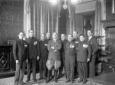 Foto di gruppo di Mussolini con Francesco Giunta e ...