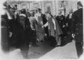 Nel cortile di San Damaso, Monsignor Nardone accog ...