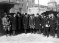 Foto di gruppo delle autorit insieme a Mussolini  ...