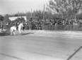 Mussolini, a cavallo, percorre la pista dell'ippod ...