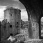 torre medioevale, mura di cinta, campo lunghissimo
