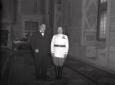Mussolini e Emil Jannings in posa, campo medio