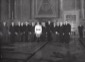 Mussolini in posa con l'alto Commissario e i membr ...