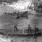 Esercitazione sul fiume Aniene; i soldati mentre c ...