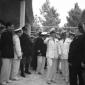 Le autorit� durante la visita agli stand; campo me ...
