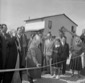 Taglio inaugurale del nastro. Fanfani inaugura nuo ...