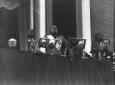 Mussolini tiene un discorso dal balcone del Palazz ...