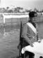 Mussolini su un'imbarcazione