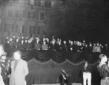 Il palco delle autorit� che assistono alla chiusur ...