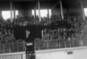Mussolini nella tribuna delle autorit durante l'i ...
