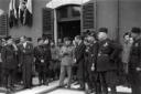 Mussolini, Grandi, Starace e altre autorit� attend ...