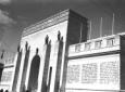 La facciata del Palazzo delle Esposizioni trasform ...