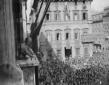 Mussolini, ripreso al balcone di palazzo Venezia,  ...