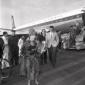 L'attrice francese all'arrivo a Ciampino, con il c ...