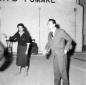 Eduardo De Filippo ed una donna durante le prove d ...