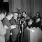 Leone durante la conferenza stampa con i giornalis ...