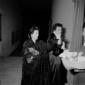 Anna Magnani e Suso Cecchi D'Amico colte a teatro, ...