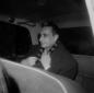 Aldo Moro seduto in automobile dopo una riunione d ...