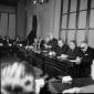 Giuseppe Pella ripreso in occasione di una confere ...