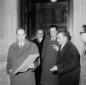Fernando Tambroni con Giorgio Bo, Benigno Zaccagni ...