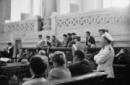 Terracini in un'aula di palazzo di Giustizia duran ...