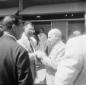 Giulio Onesti con Tupini all'inaugurazione dello s ...