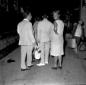 Alida Valli ad un binario della Stazione Termini