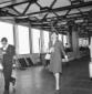Dawn Addams all'aeroporto di Fiumicino