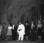 Eduardo De Filippo con la sua compagnia sul palco