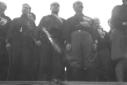 Mussolini, De Vecchi, Bianchi sul palco