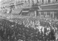 Il corteo funebre in Via Nazionale