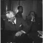 Ferruccio Parri e il professore Calamandrei seduti ...