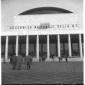 Inquadrata la facciata del Palazzo dei Congressi d ...