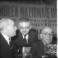 Fanfani, Leone e Zoli sul palco - piano medio